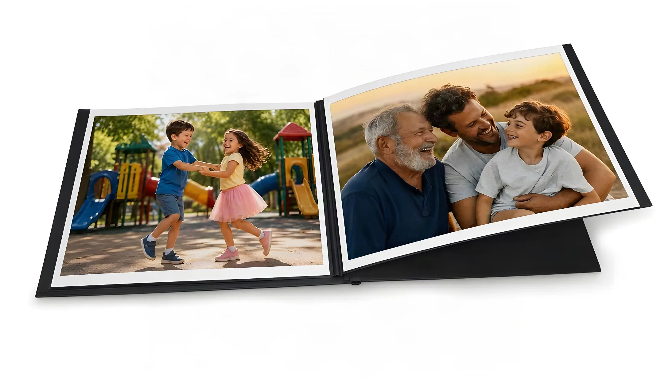 אלבום הדבקה כריכה קשה + 12 הדפסות 15x20 ס"מ (לרוחב) - אלבום תמונות מודפס
