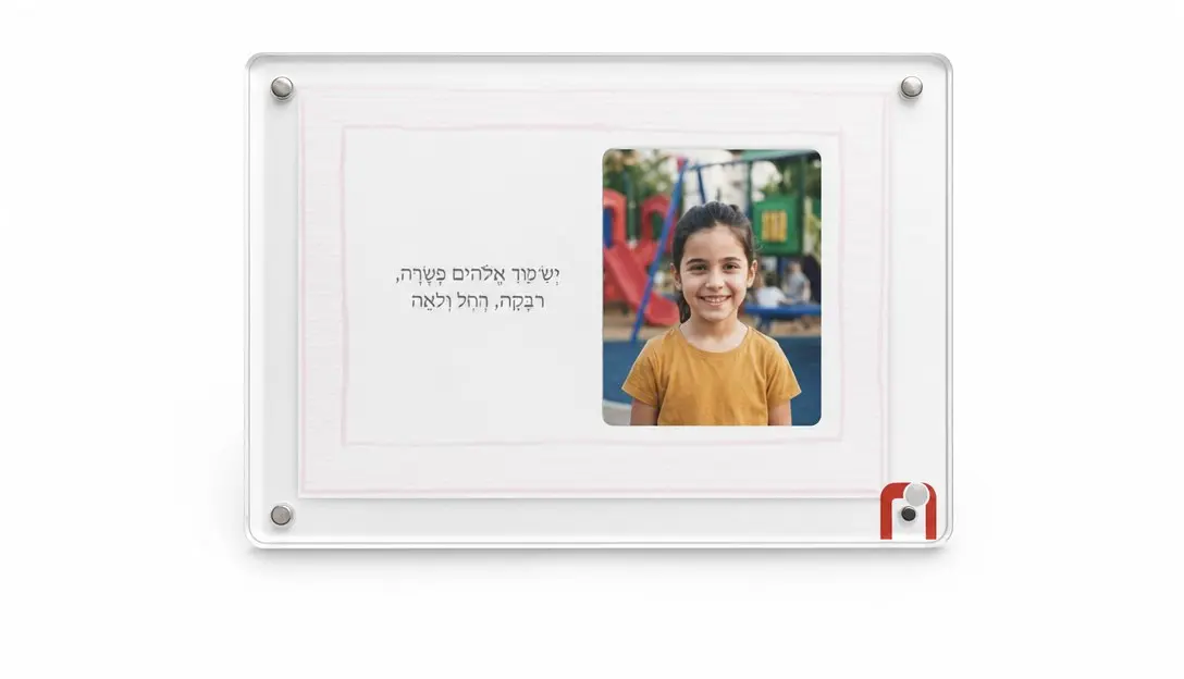 מסגרת אקריליק עם מגנט 10x15 ס"מ - תמונה מודפסת במסגרת לעמידה על מדף