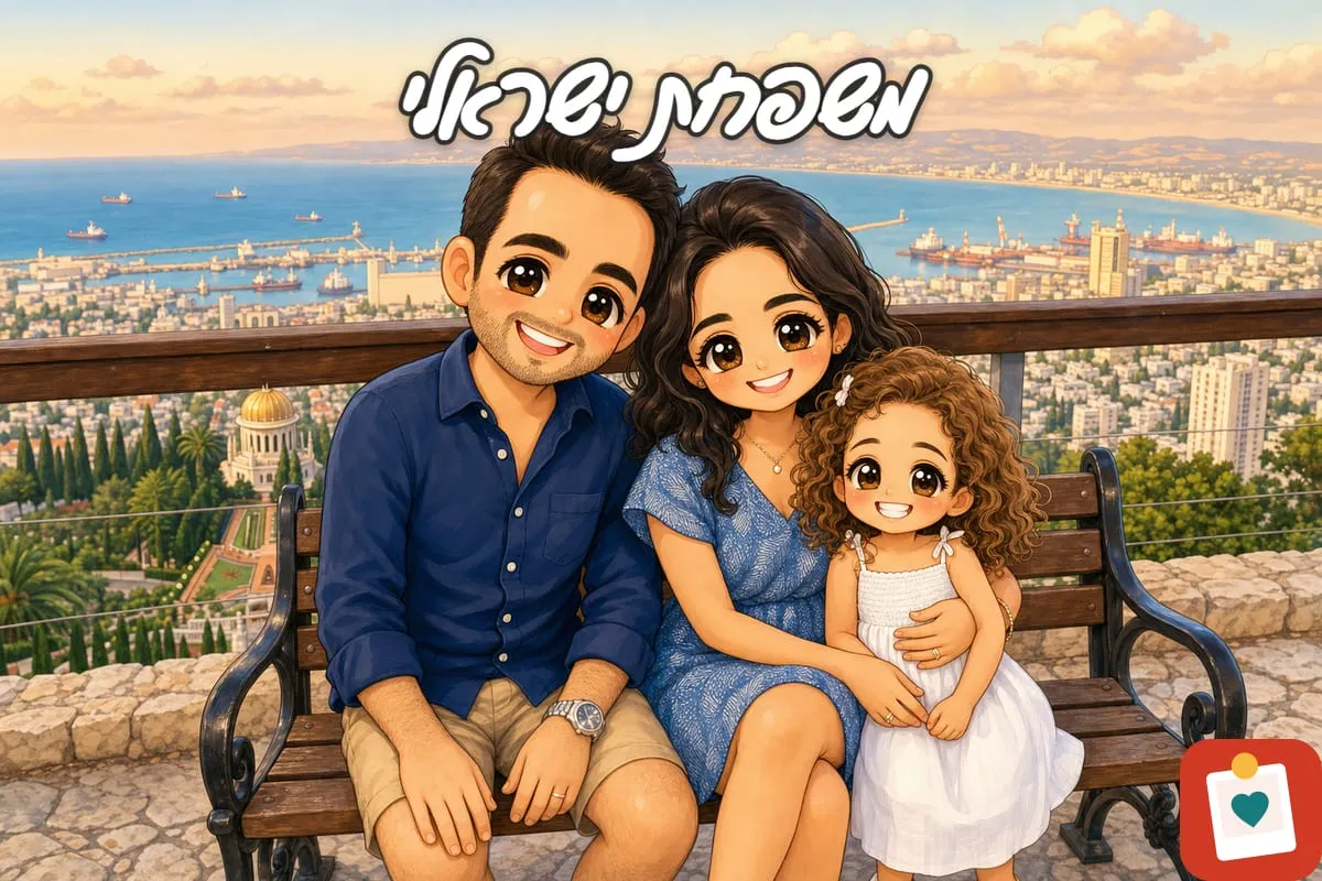 איור אישי שנוצר מתמונה, מודפס על מוצר
