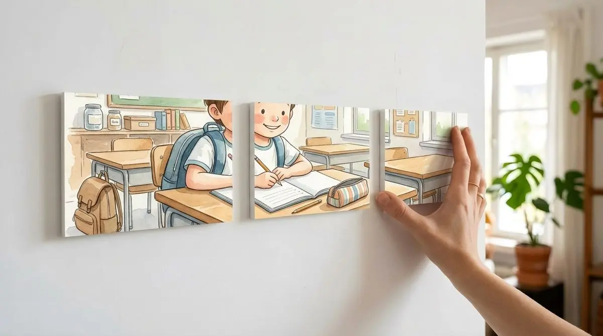 קאפה עם דבק 10x15 ס"מ - תמונה מודפסת במסגרת לעמידה על מדף