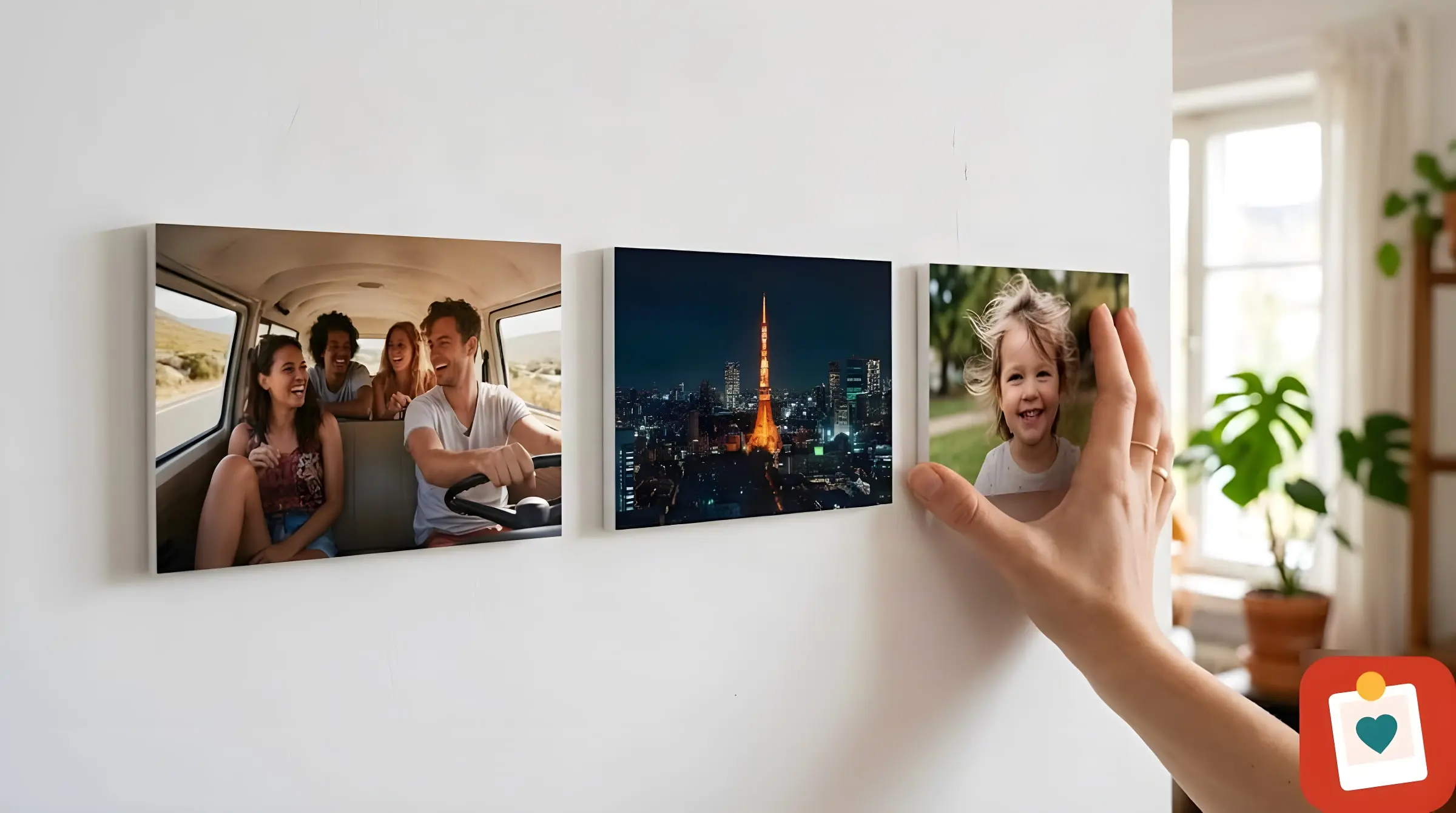 קאפה עם דבק 10x15 ס"מ - תמונה מודפסת במסגרת לעמידה על מדף
