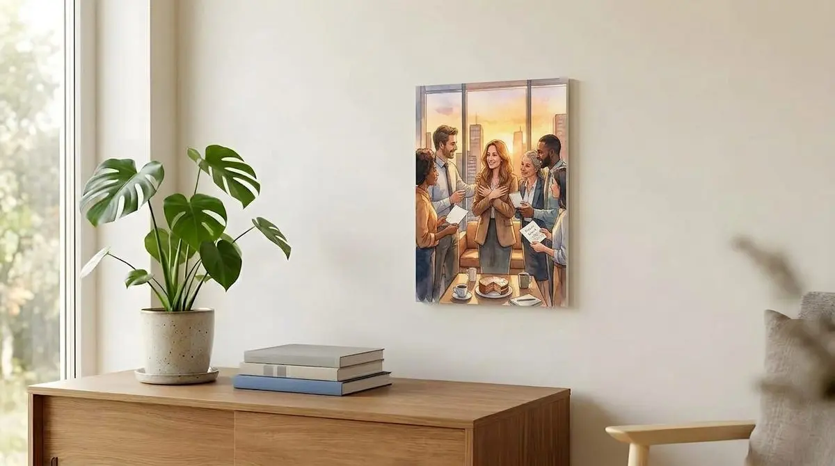 קאפה עם דבק 15x20 ס"מ - תמונה מודפסת במסגרת לעמידה על מדף