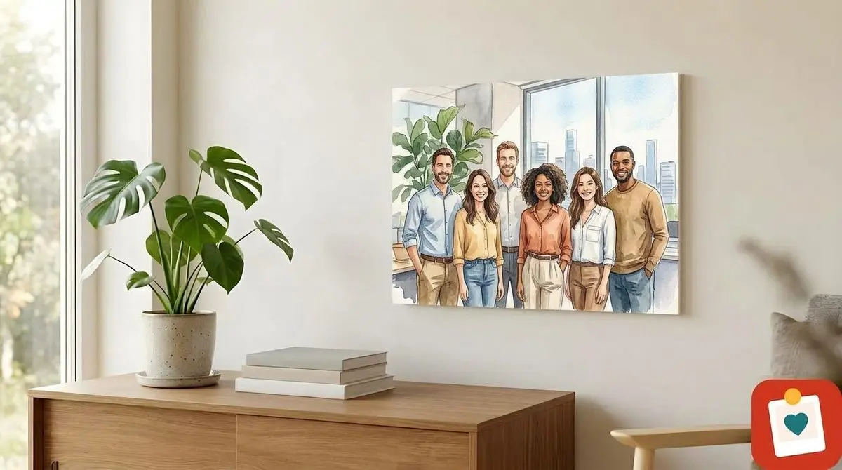 קאפה עם דבק 15x20 ס"מ - תמונה מודפסת במסגרת לעמידה על מדף