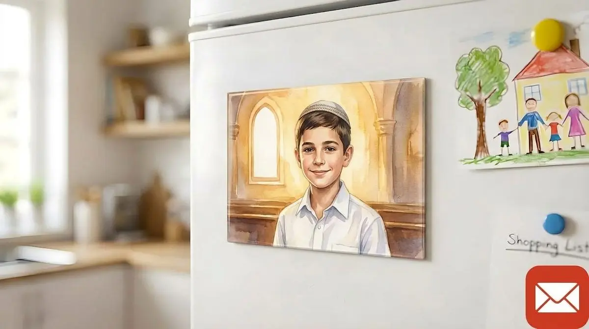מגנט תמונה 10x15 ס"מ - מגנט מתמונה אישית למקרר