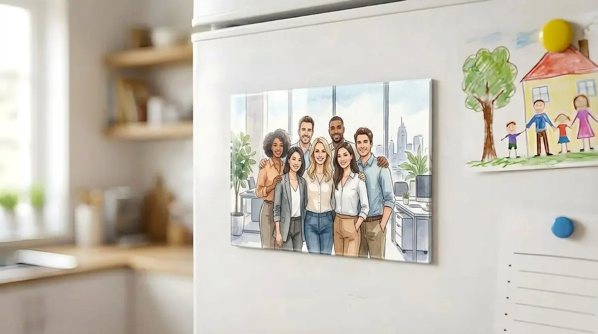 מגנט תמונה 10x15 ס"מ - מגנט מתמונה אישית למקרר