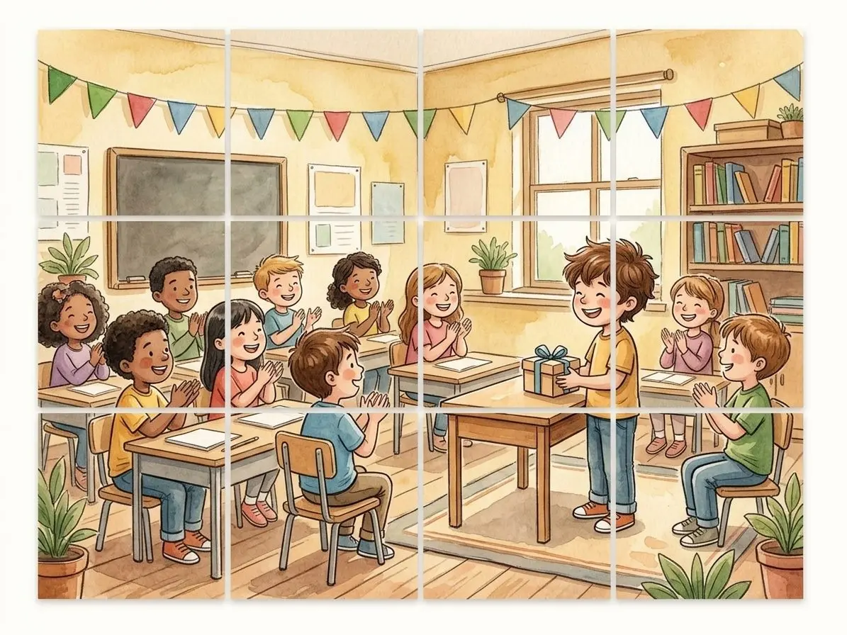 פאזל מגנט מהתמונה שלכם, 20x15 ס"מ, 12 חלקים - מגנט מתמונה אישית למקרר