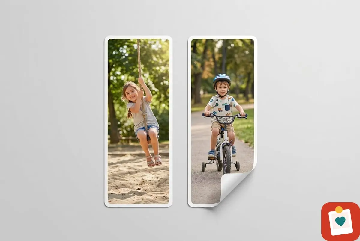 2 מדבקות 7.5x20 ס"מ - מדבקות מתמונה אישית