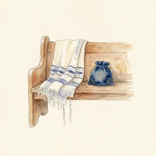 איור בסגנון אקוורל - לבית הכנסת