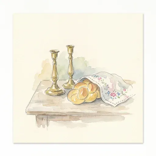 איור בסגנון אקוורל - לבית הכנסת