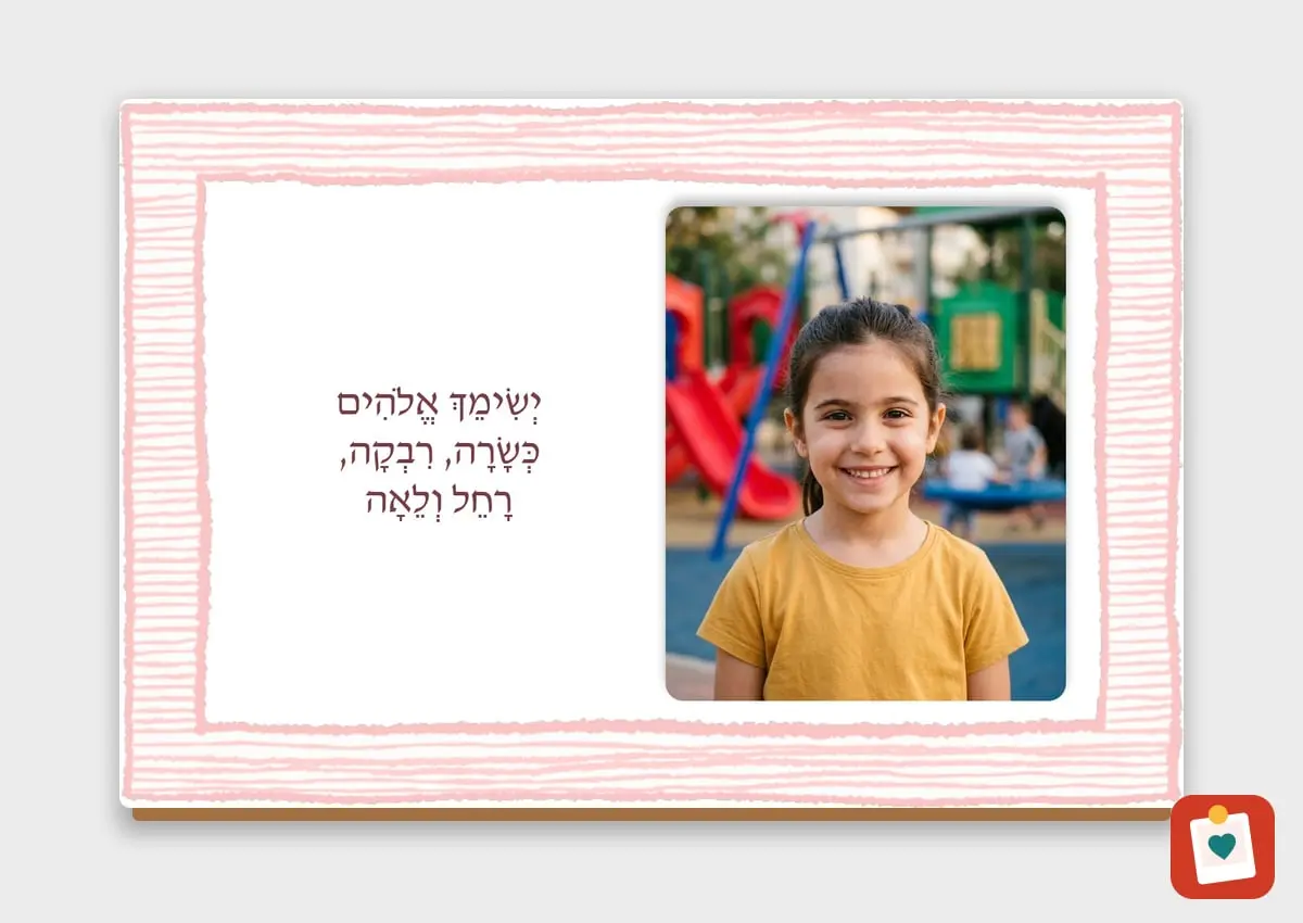 בלוק עץ עם ברכה 15x10 ס"מ - הדפסת תמונה על בלוק עץ