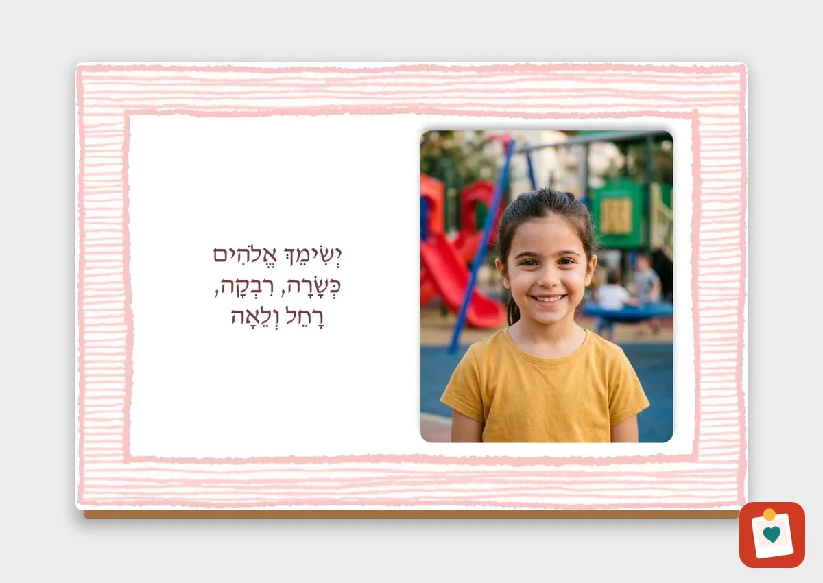 בלוק עץ עם ברכה 15x10 ס"מ - הדפסת תמונה על בלוק עץ