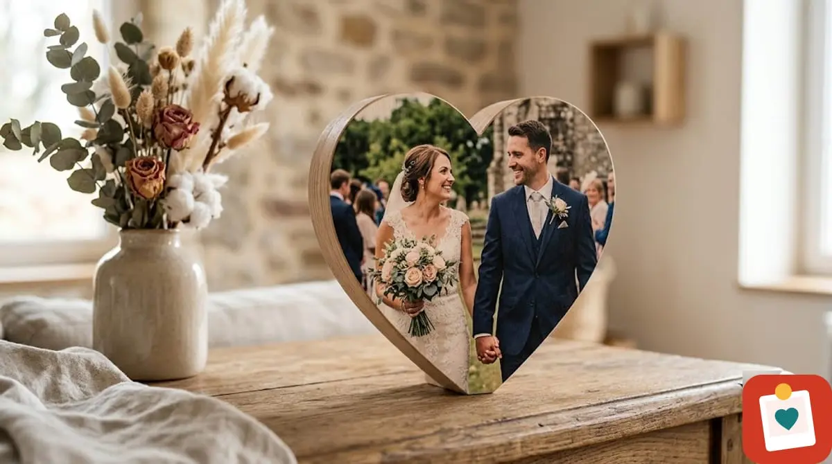 בלוק לב עץ 15x15 ס"מ - הדפסת תמונה על בלוק עץ